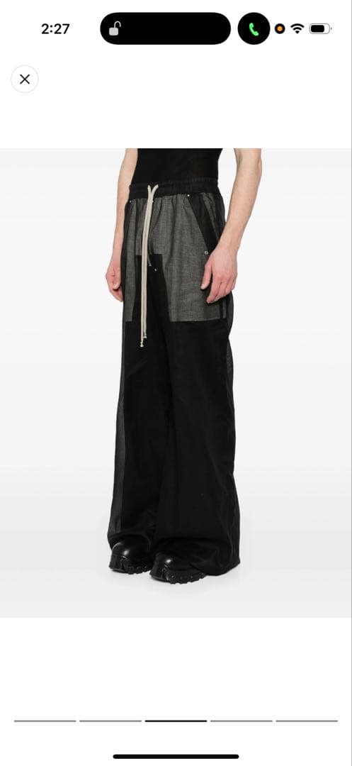 パンツ RickOwens wide bela