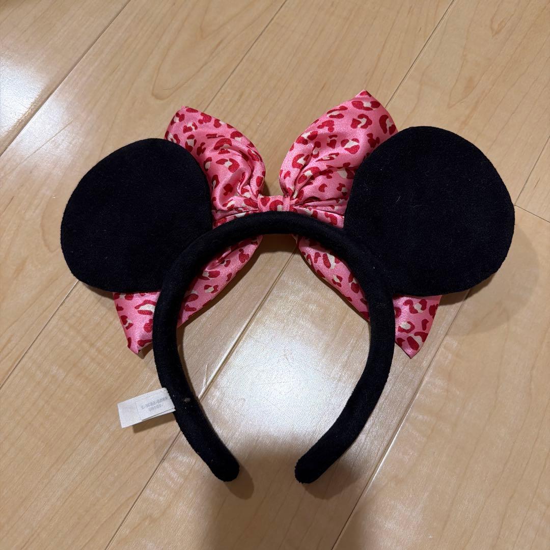 ディズニー ヒョウ柄 ピンク カチューシャ ミニー 即購入⭕️ 希少性⭕️