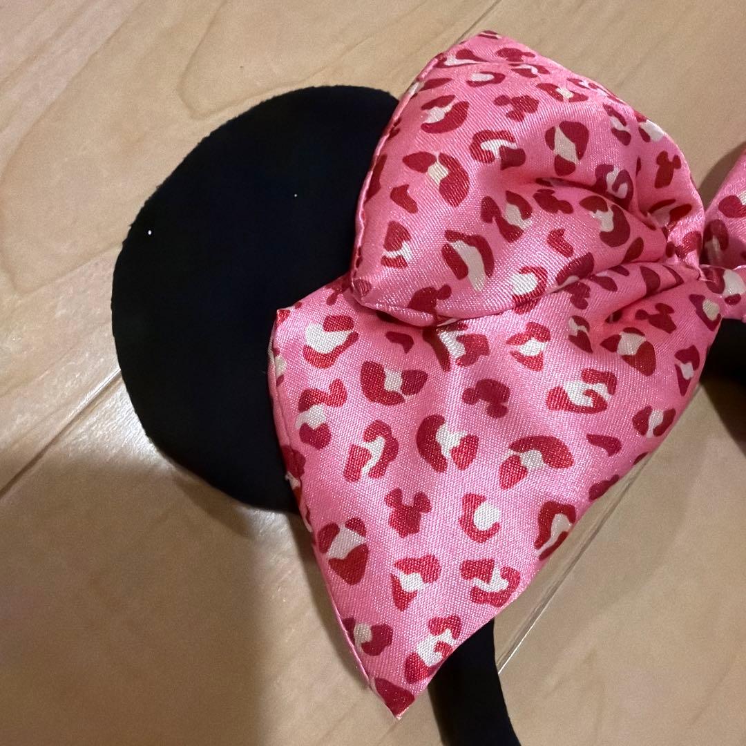 ディズニー ヒョウ柄 ピンク カチューシャ ミニー 即購入⭕️ 希少性⭕️