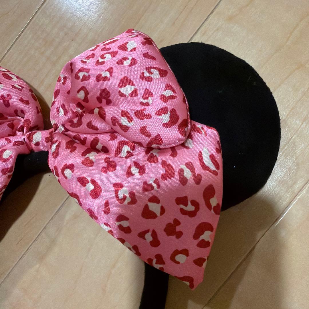 ディズニー ヒョウ柄 ピンク カチューシャ ミニー 即購入⭕️ 希少性⭕️
