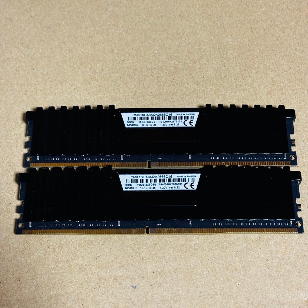 i*h様 【中古】 Corsair DDR4 2666 8GB×2枚 計16GB