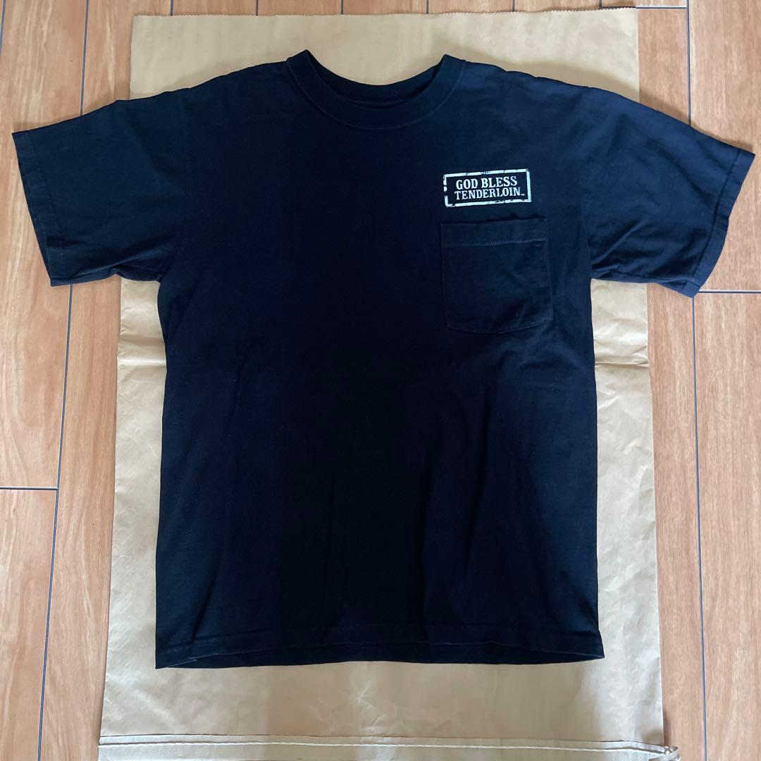 テンダーロイン　BOXロゴ　ポケット付きTシャツ　ブラック