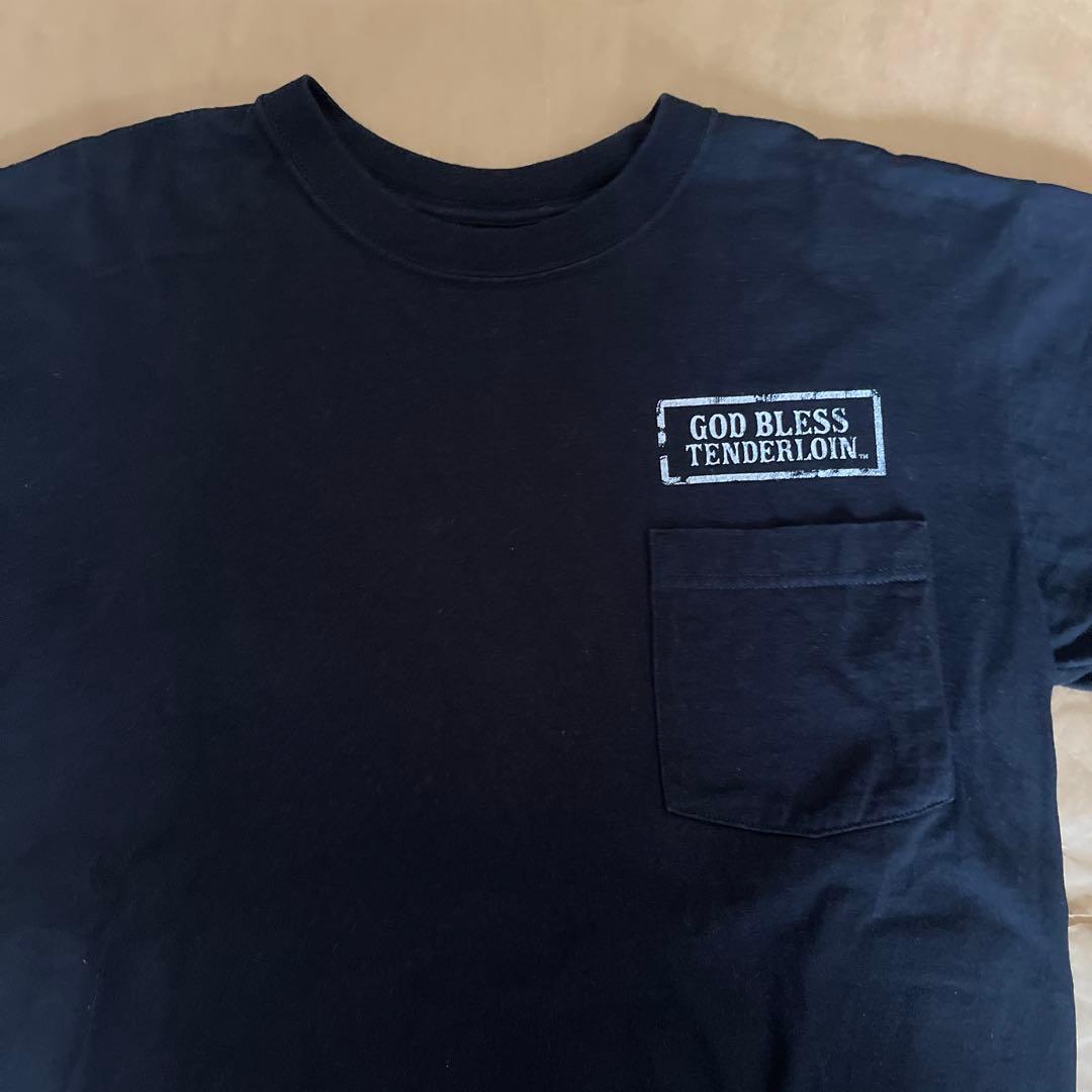 テンダーロイン　BOXロゴ　ポケット付きTシャツ　ブラック