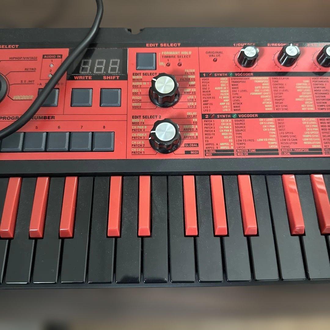 KORG microKORG シンセサイザー 黒/赤 37鍵