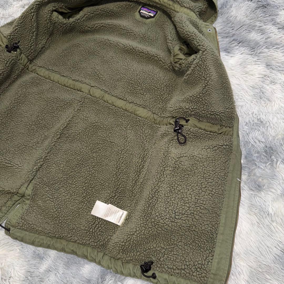 Patagonia モッズコート レディース 裏起毛カーキ XS