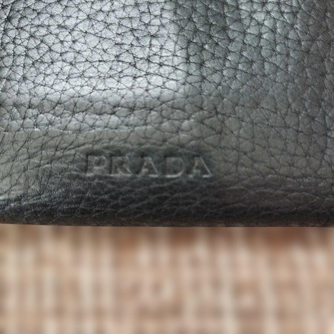 PRADA ヴィッテロダイノ レザー製 二つ折り財布 黒