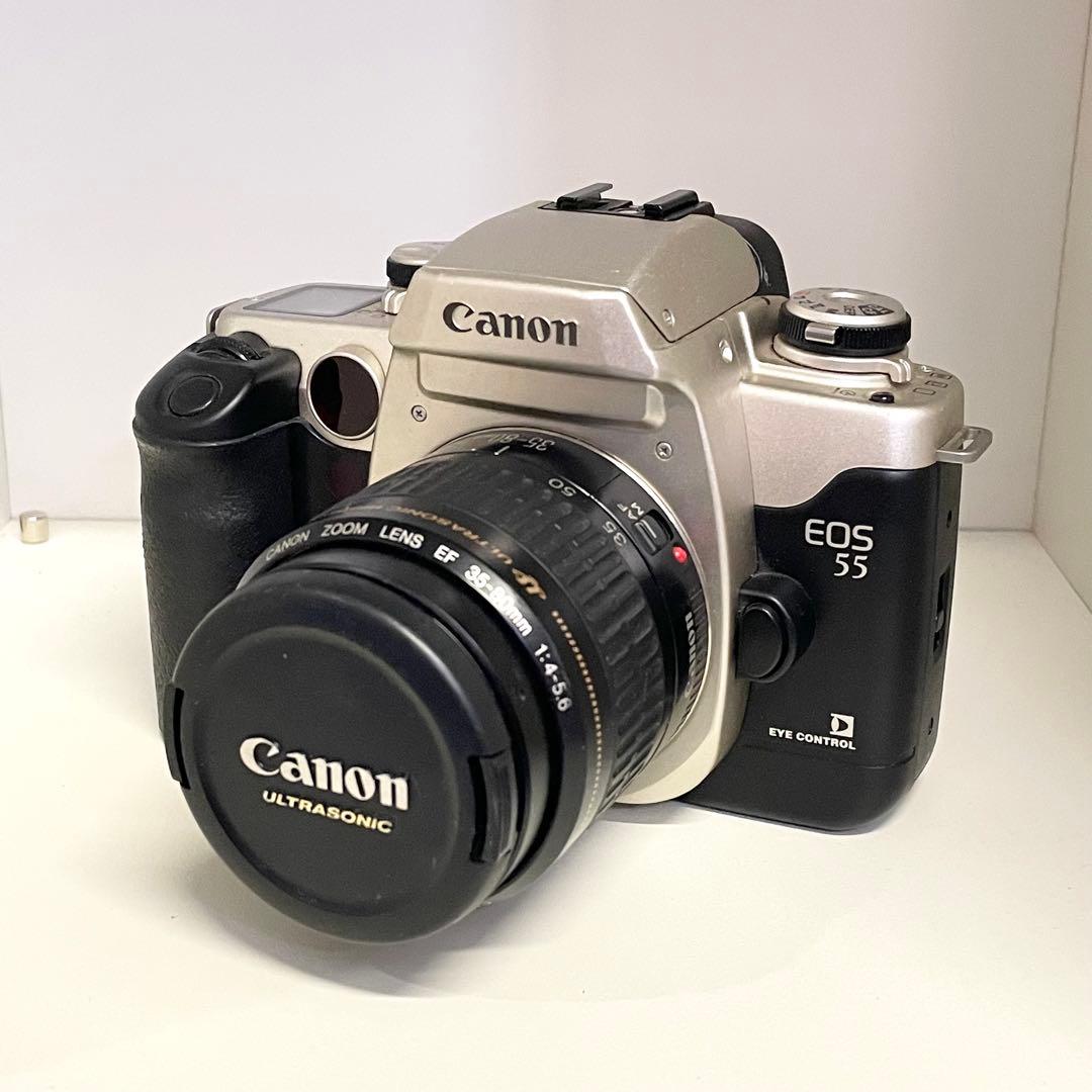☆ジャンク品 Canon EOS 55 フィルム一眼レフカメラ レンズセット