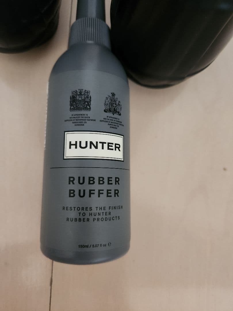 HUNTER ブラック レインブーツ バックル付き UK6 25㎝レディース長靴