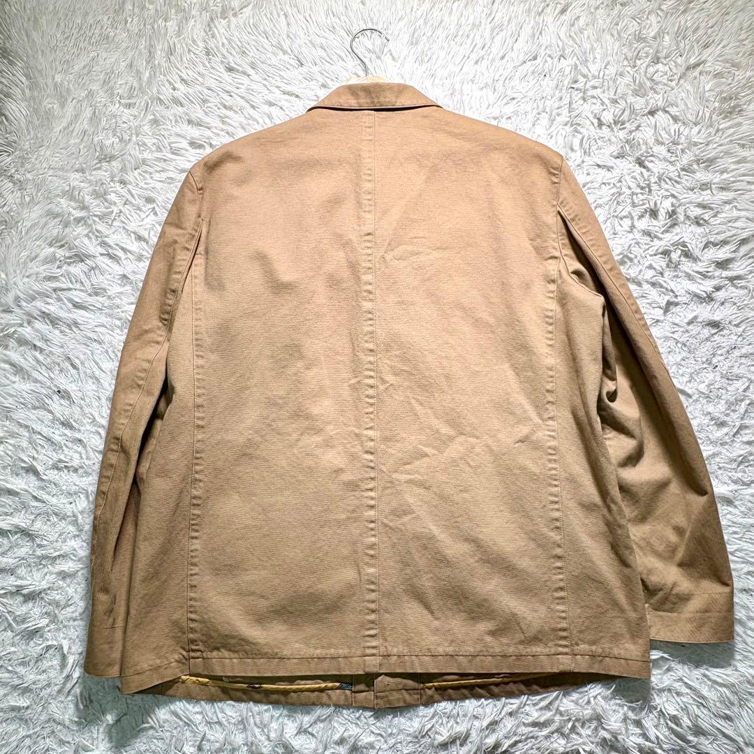 【美品】PAPAS テーラードジャケット　ワーク　52 LL 綿　総柄　日本製
