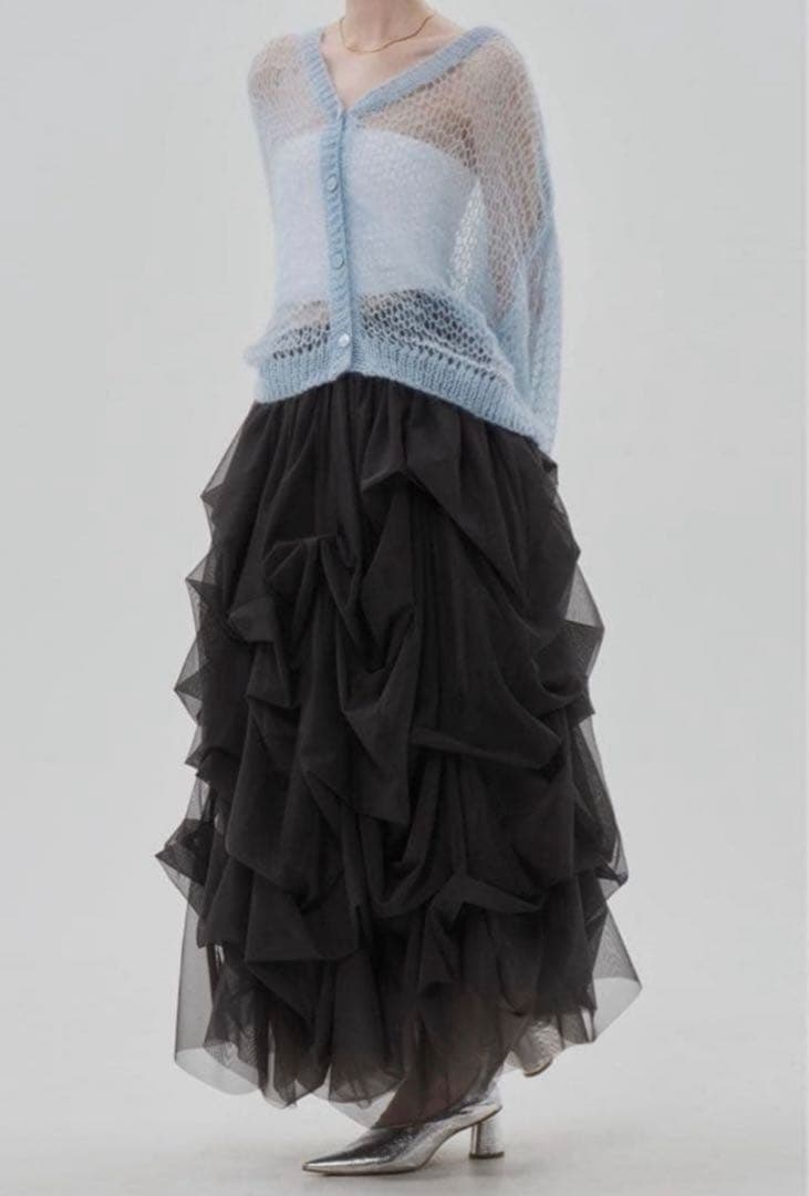 the toe ♡Iris tulle skirt グレー S