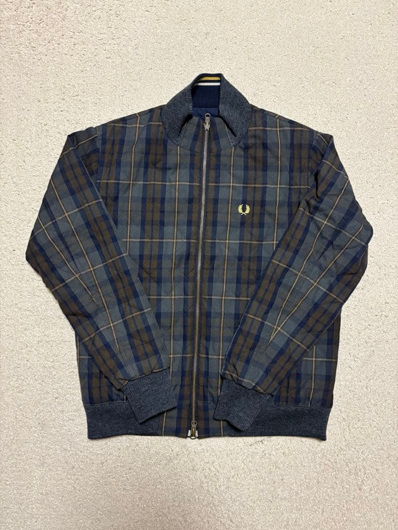 FRED PERRY リバーシブル フルジップ ジャケット ネイビー