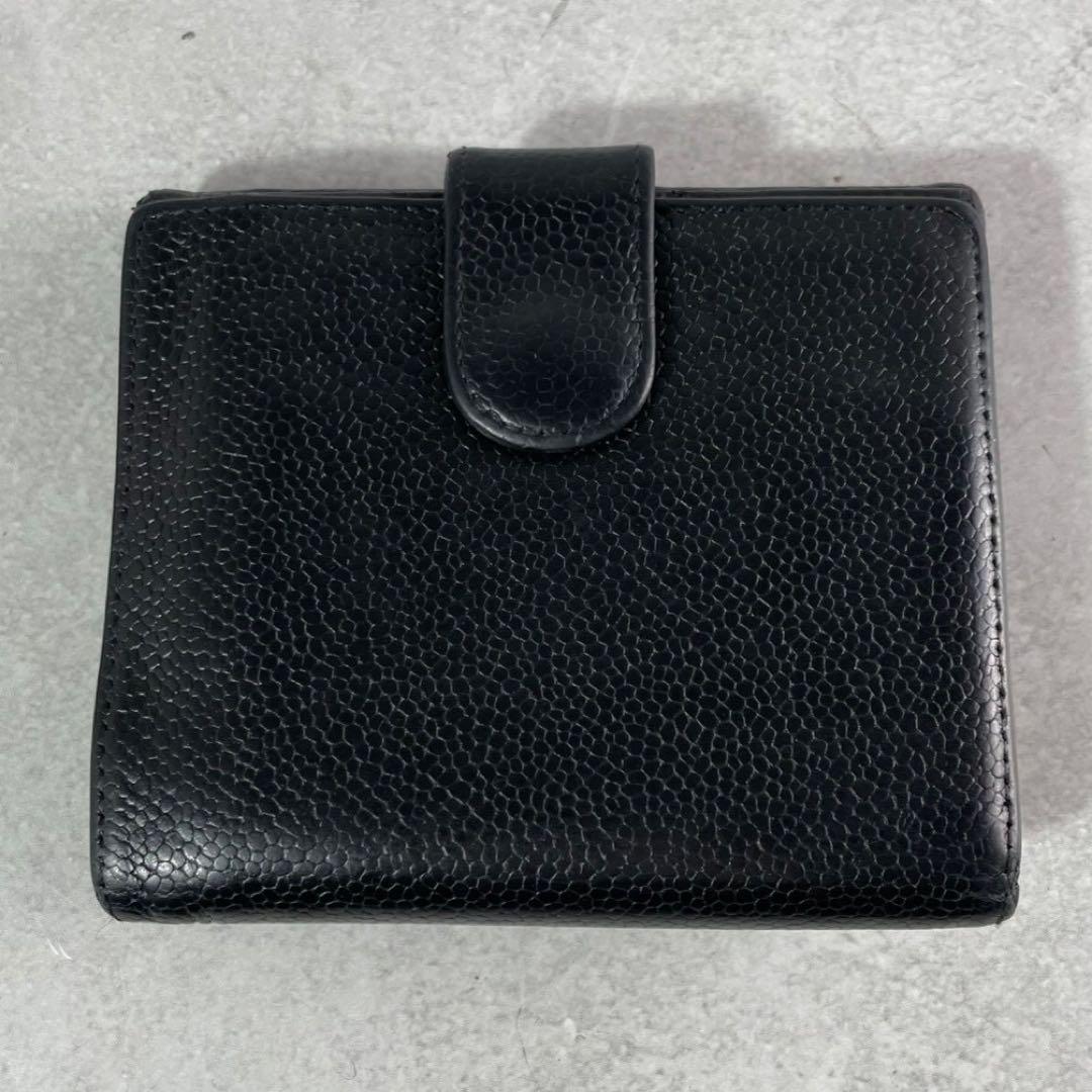 【ヴィンテージ】シャネル 財布 ラムレザー ココマーク ブラック