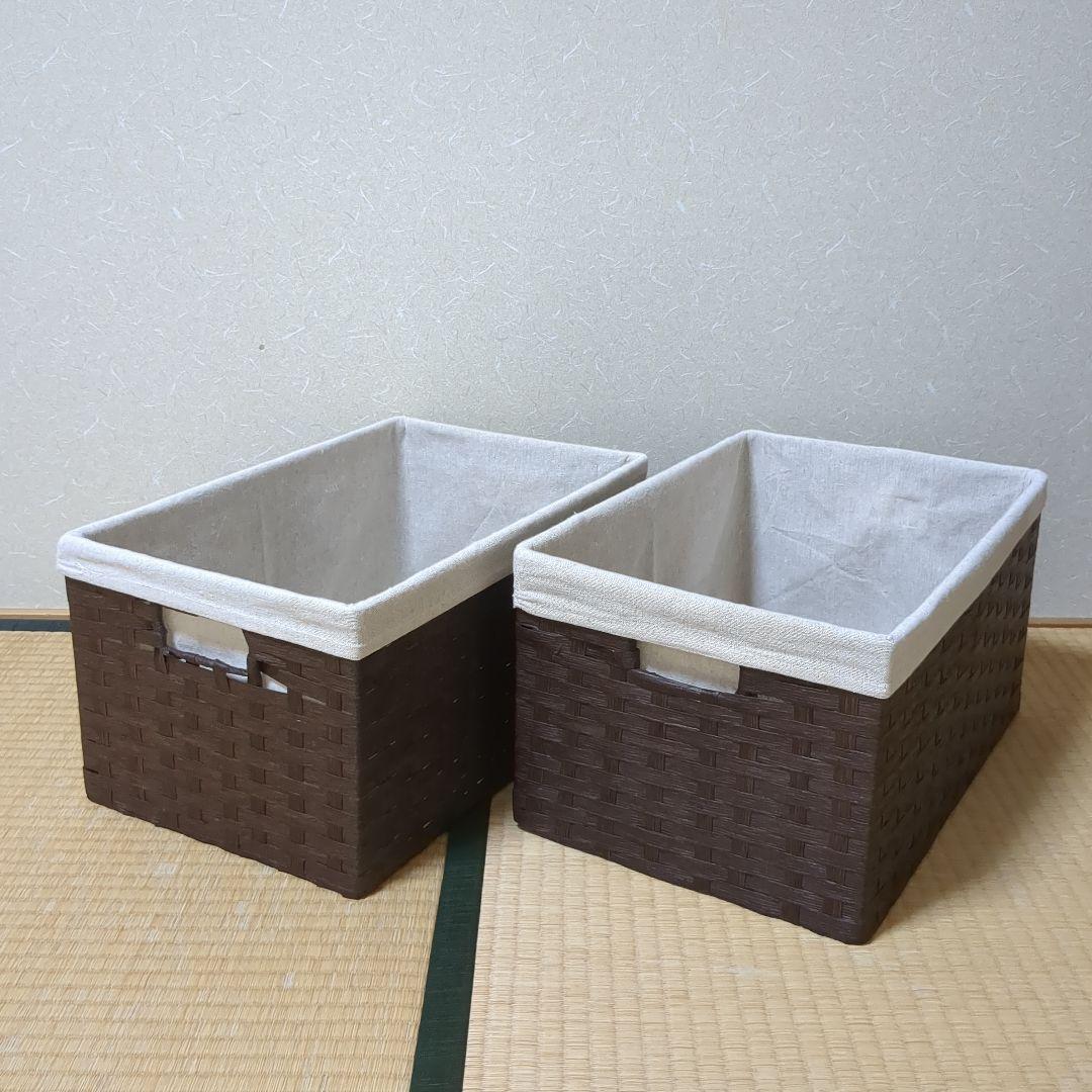 クマ✿収納バスケットセット 内布付き 蓋付き収納ボックス マガジンラック