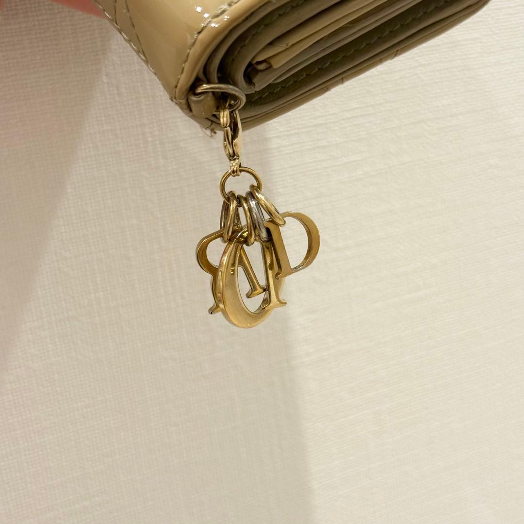Dior ディオール ロータスウォレット パテントカーフスキン 財布 ミニ財布