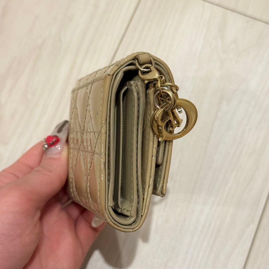 Dior ディオール ロータスウォレット パテントカーフスキン 財布 ミニ財布