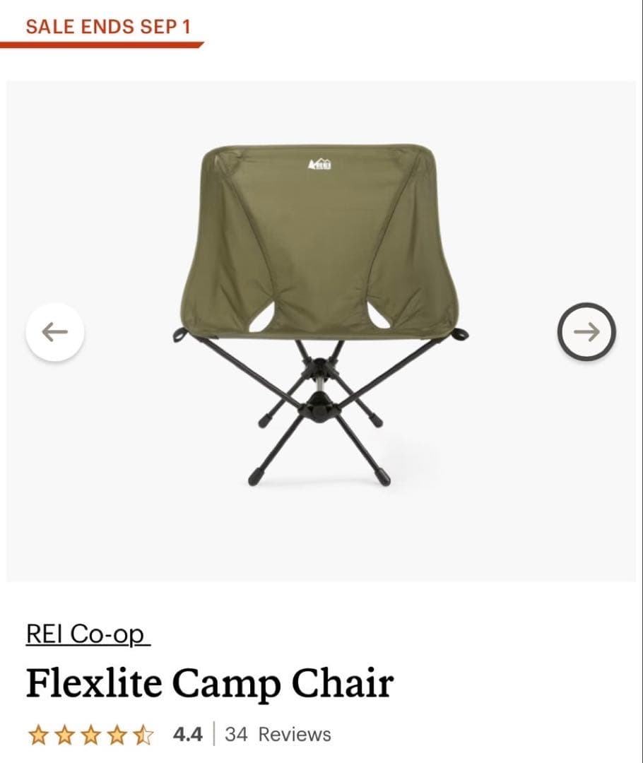 テーブル・チェア・ハンモック REI Flexlite Camp Chair
