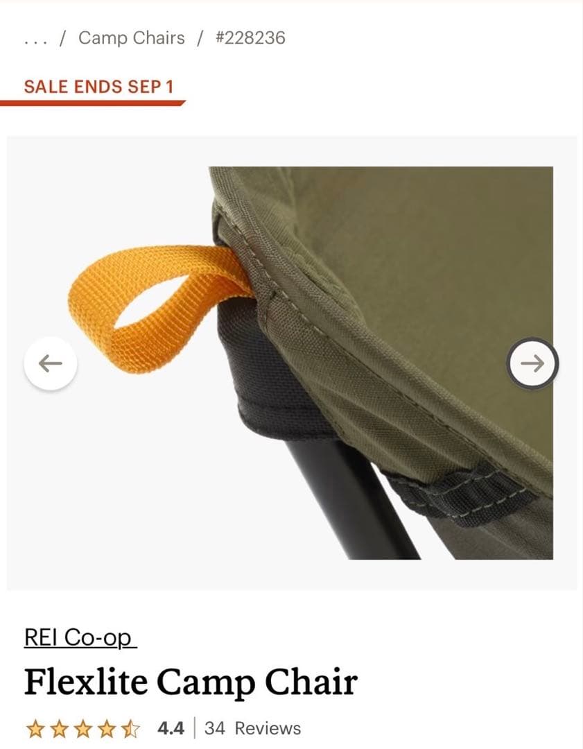 テーブル・チェア・ハンモック REI Flexlite Camp Chair