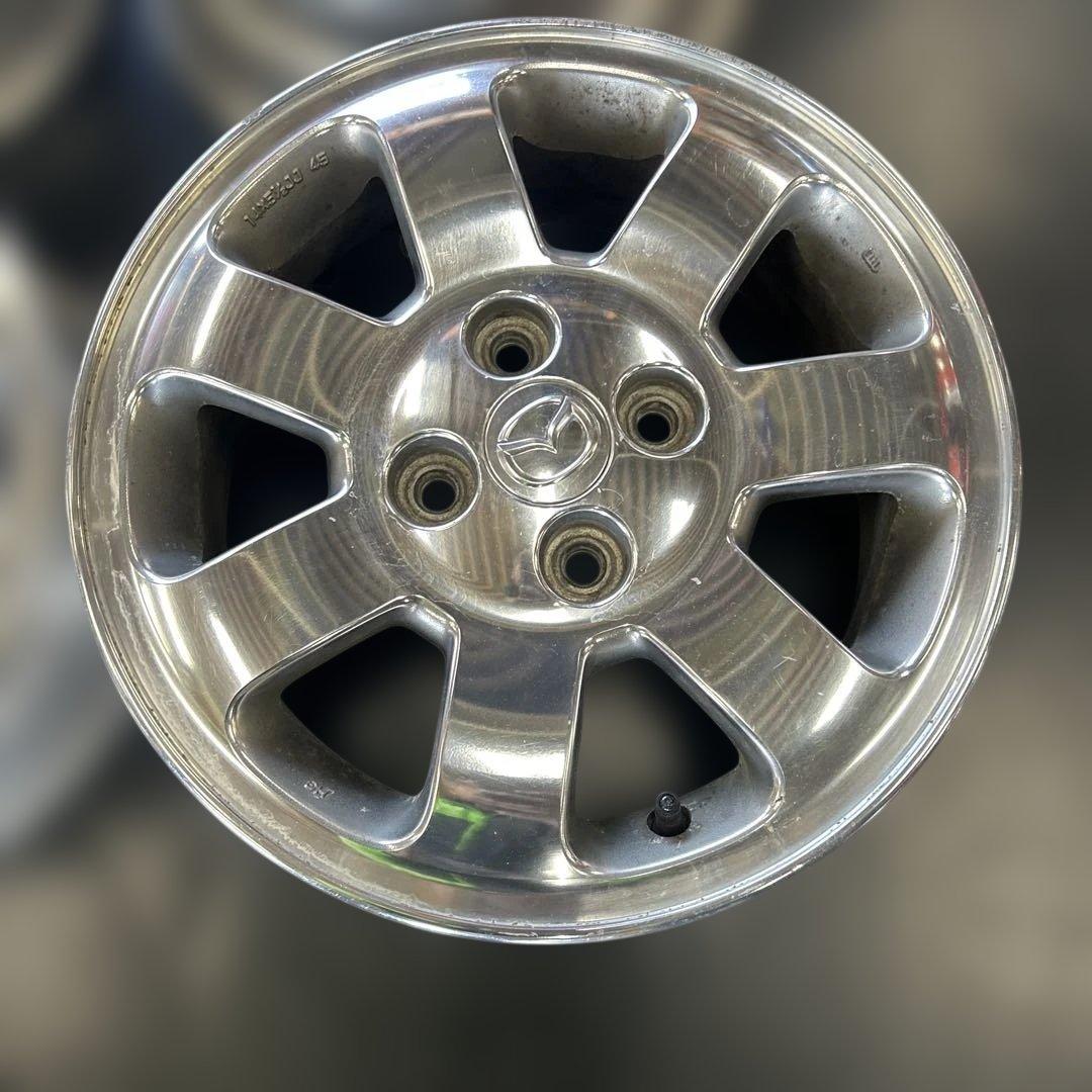 中古アルミ14x5.5マツダ純正メッキ　　4本セット