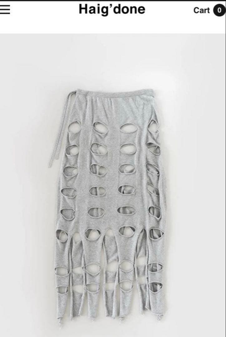 Haig.done ハイグドネ LAYERED CUTTING SKIRT