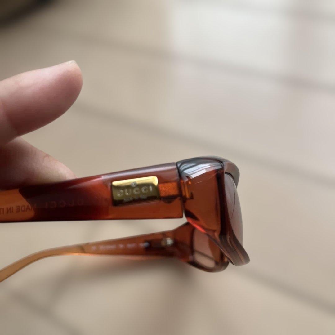 GUCCI ブラウンオーバーサイズサングラス