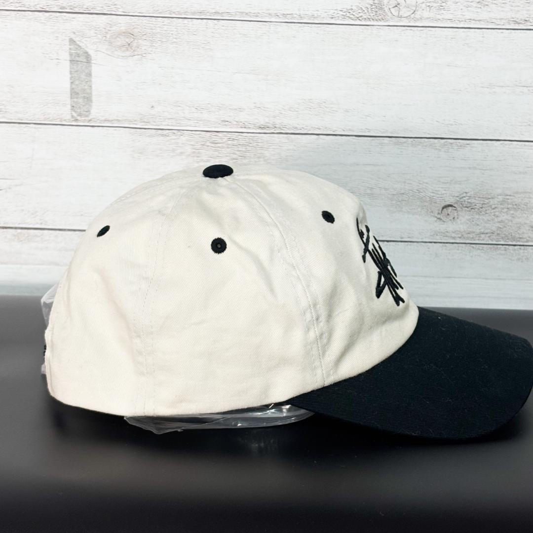 Stussy　ロゴ刺繍 キャップ あいみょん着用　　ブラック　ステューシー