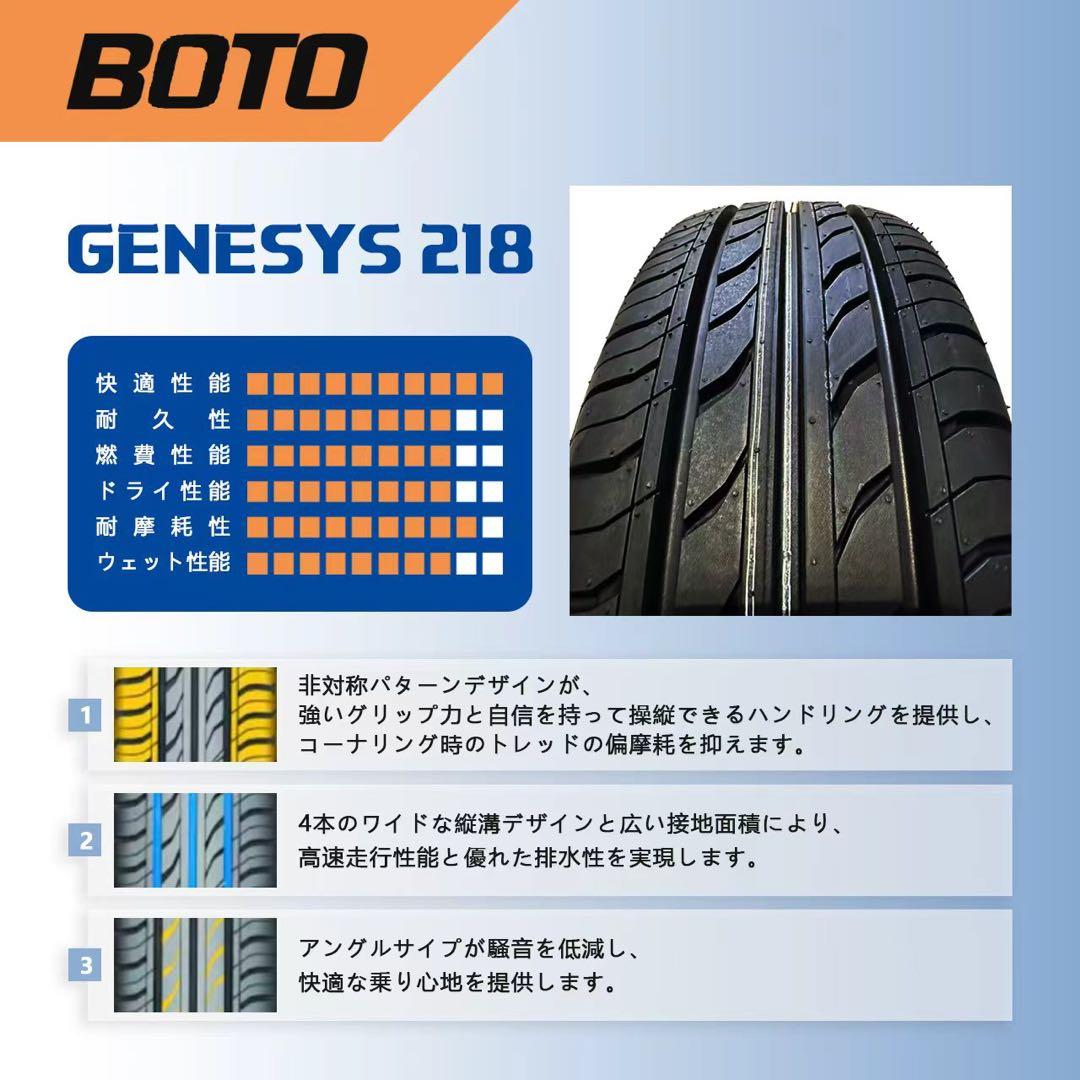 2026年製　155/65R14 4本　BOTO GENESYS 218 夏