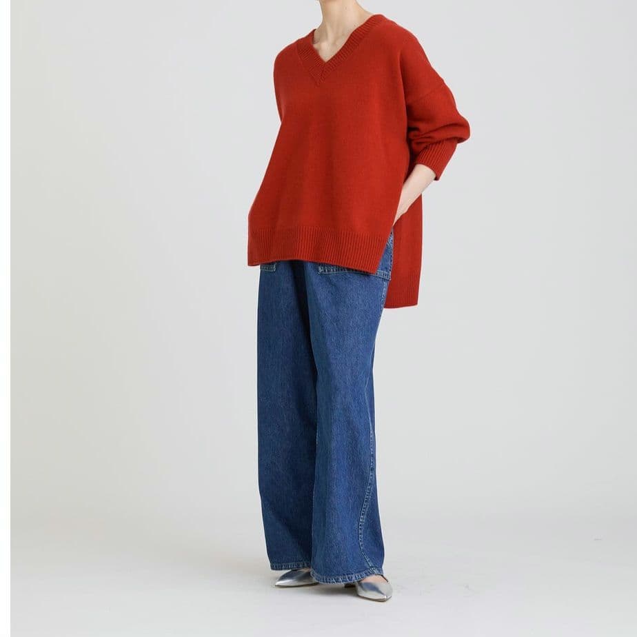24AW/未使用/HOUSEOFLOTUS/ファインウールVネックプルオーバー
