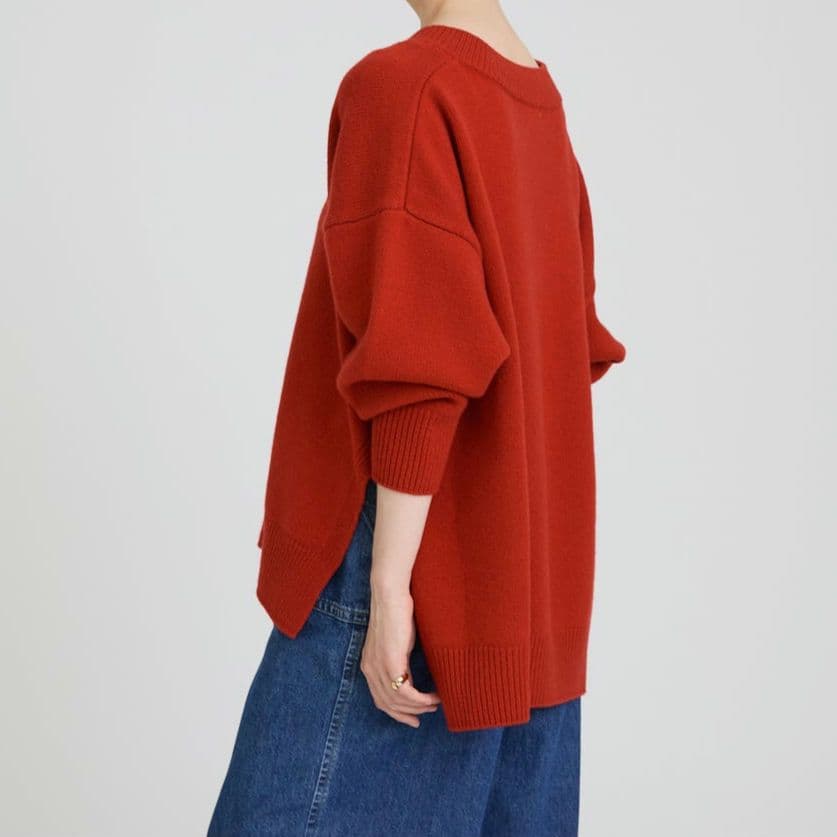 24AW/未使用/HOUSEOFLOTUS/ファインウールVネックプルオーバー