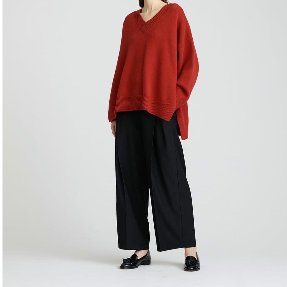 24AW/未使用/HOUSEOFLOTUS/ファインウールVネックプルオーバー