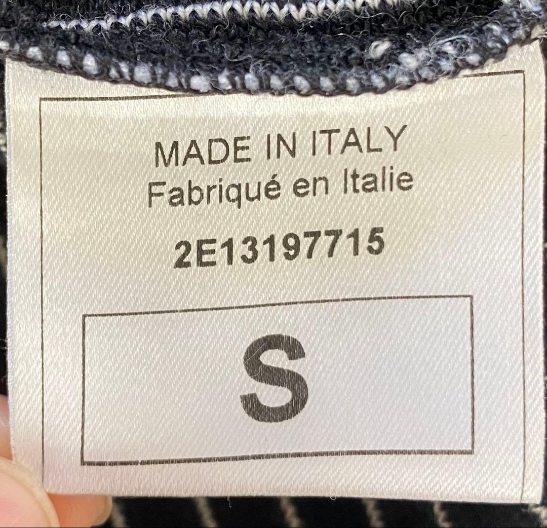 John Galliano ウール　シルク　カーディガン　ストライプ　S