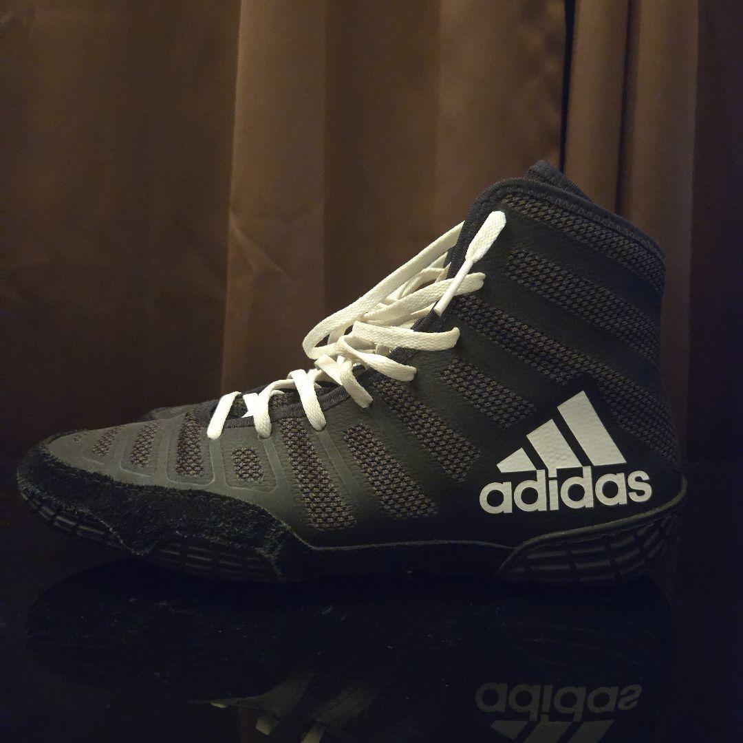 adidas ボクシングシューズ 黒/白 ハイカット