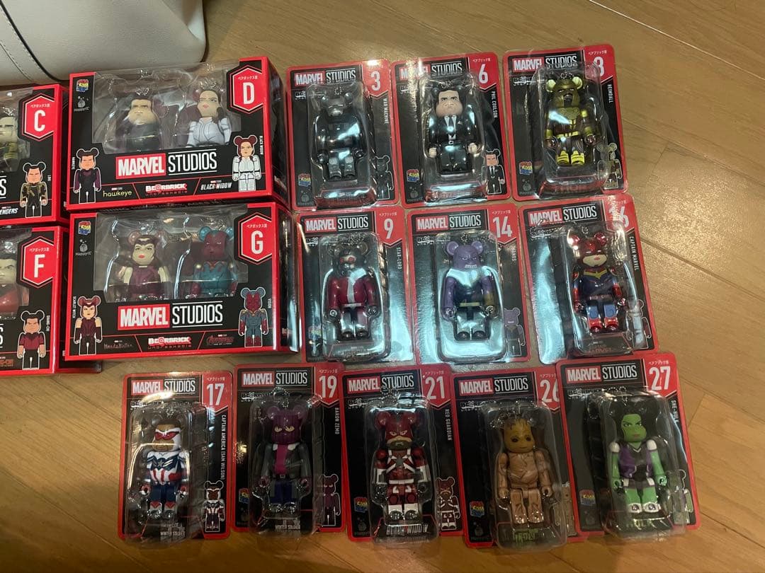 Marvel Studiosキューブリック・ベアブリック　フィギュアセット19体