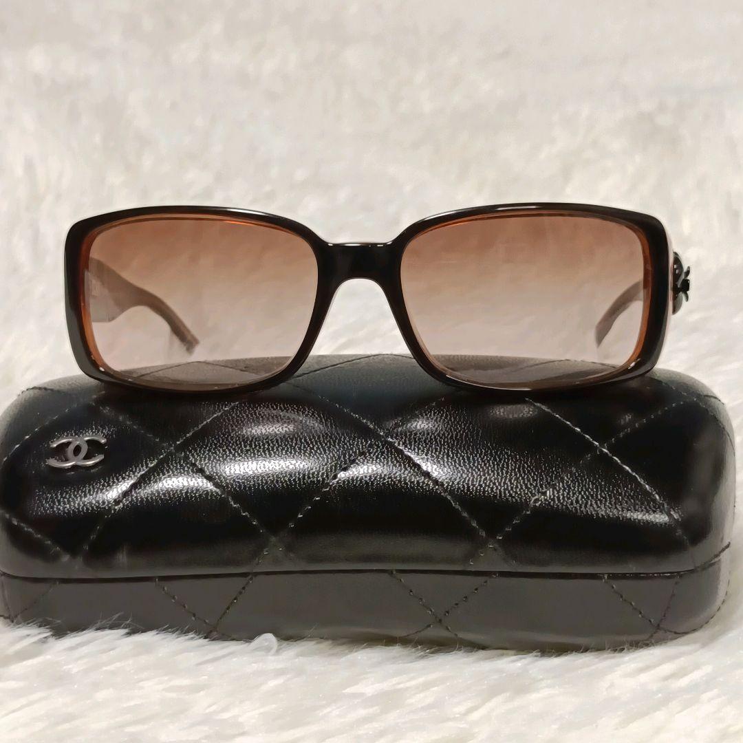 CHANEL シャネル 5111 カメリア サングラス ブラウン イタリア製