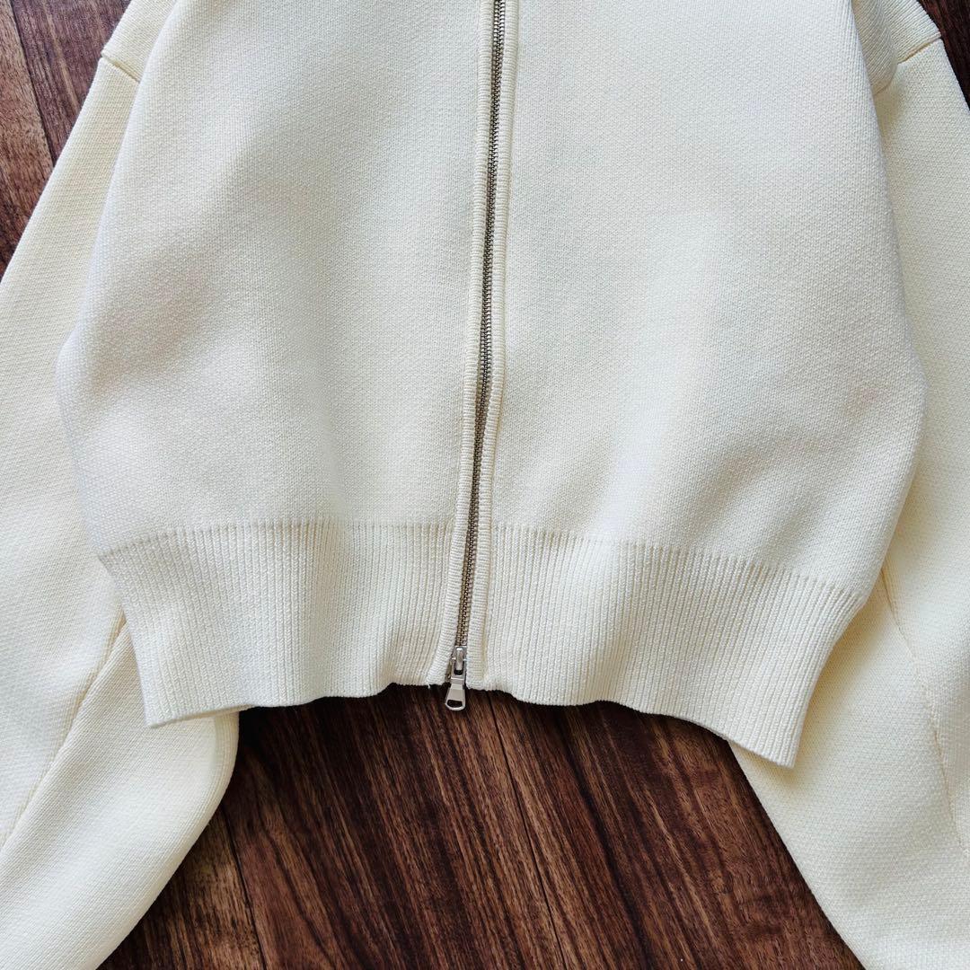 美品 ADAM ET ROPE ショートジャカードドライバーズニット