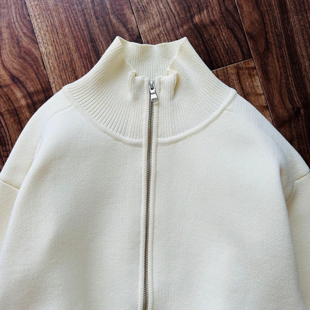美品 ADAM ET ROPE ショートジャカードドライバーズニット