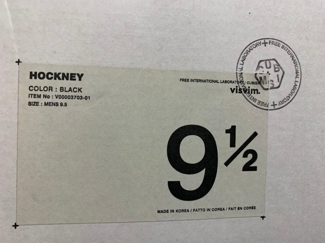 良品　visvim ビズビム ホックニー デッキシューズ US9.5 ブラック