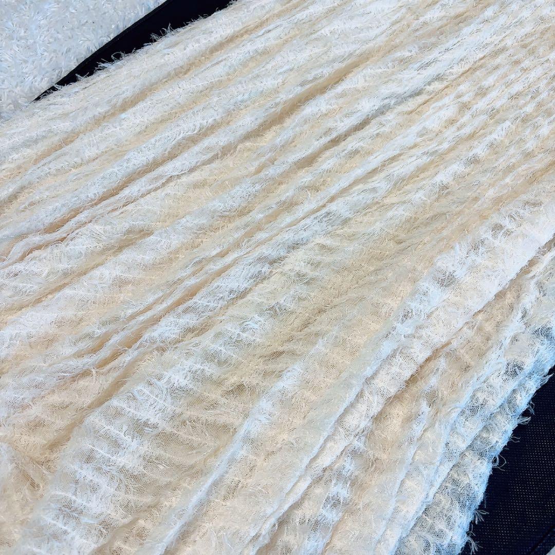 未使用品✨ダイアグラム フェザーチュールプリーツスカート キナリ 36
