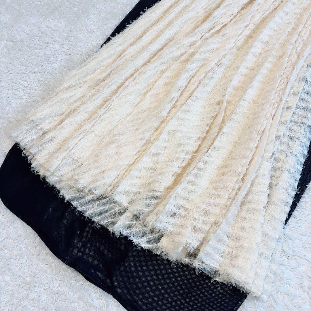未使用品✨ダイアグラム フェザーチュールプリーツスカート キナリ 36