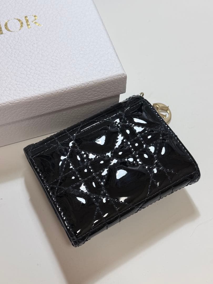 dior カナージュ パテント 財布 ウォレット