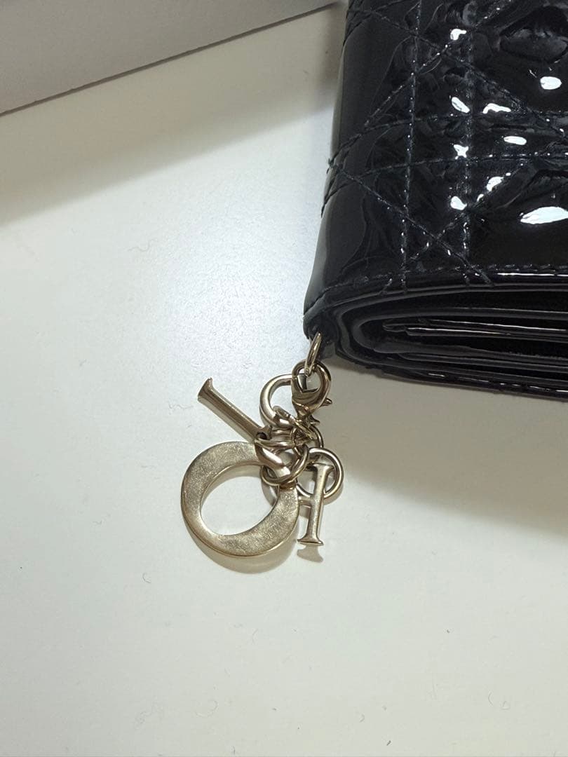 dior カナージュ パテント 財布 ウォレット