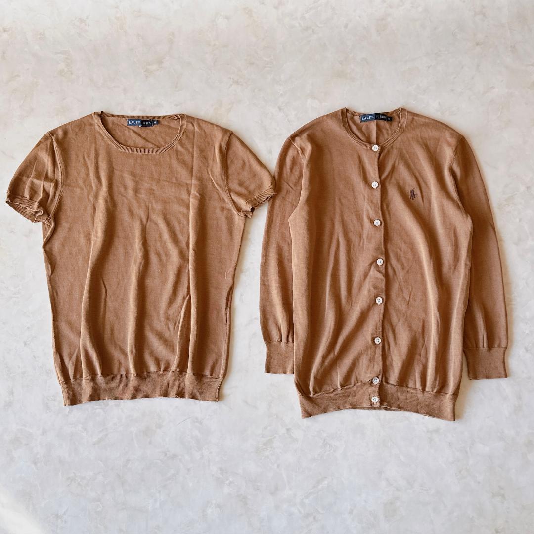 RALPH LAUREN ラルフローレン アンサンブル カーディガン 半袖 M