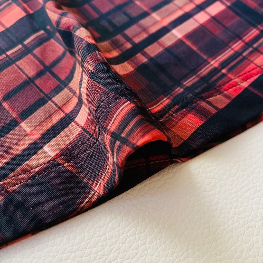 【美品】ケイミー　レッド タータンチェックワンピース　カシュクール　近年モデル