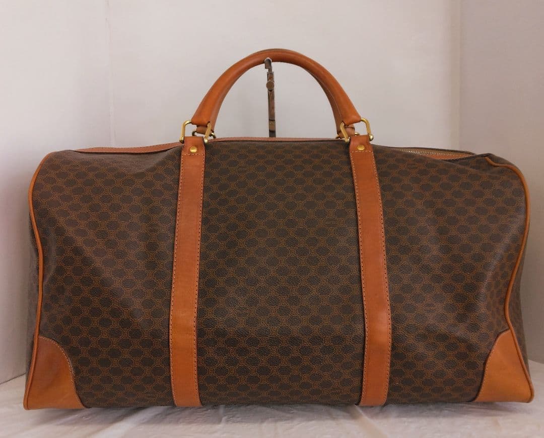 AQV31 セリーヌ 極美品 マカダム ボストンバッグ カデナ＆クロシェット付き
