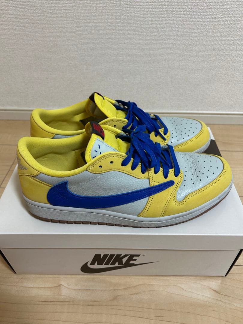 靴 Jordan 1 Low Travis Scott Canary 28.5cm