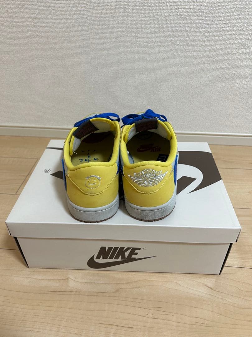 靴 Jordan 1 Low Travis Scott Canary 28.5cm