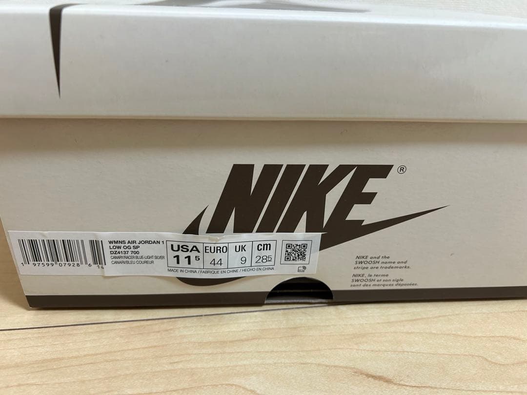 靴 Jordan 1 Low Travis Scott Canary 28.5cm