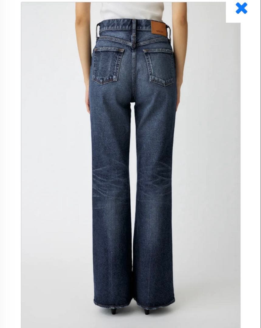 MOUSSY MVS D/BLU FLARE 試着のみ