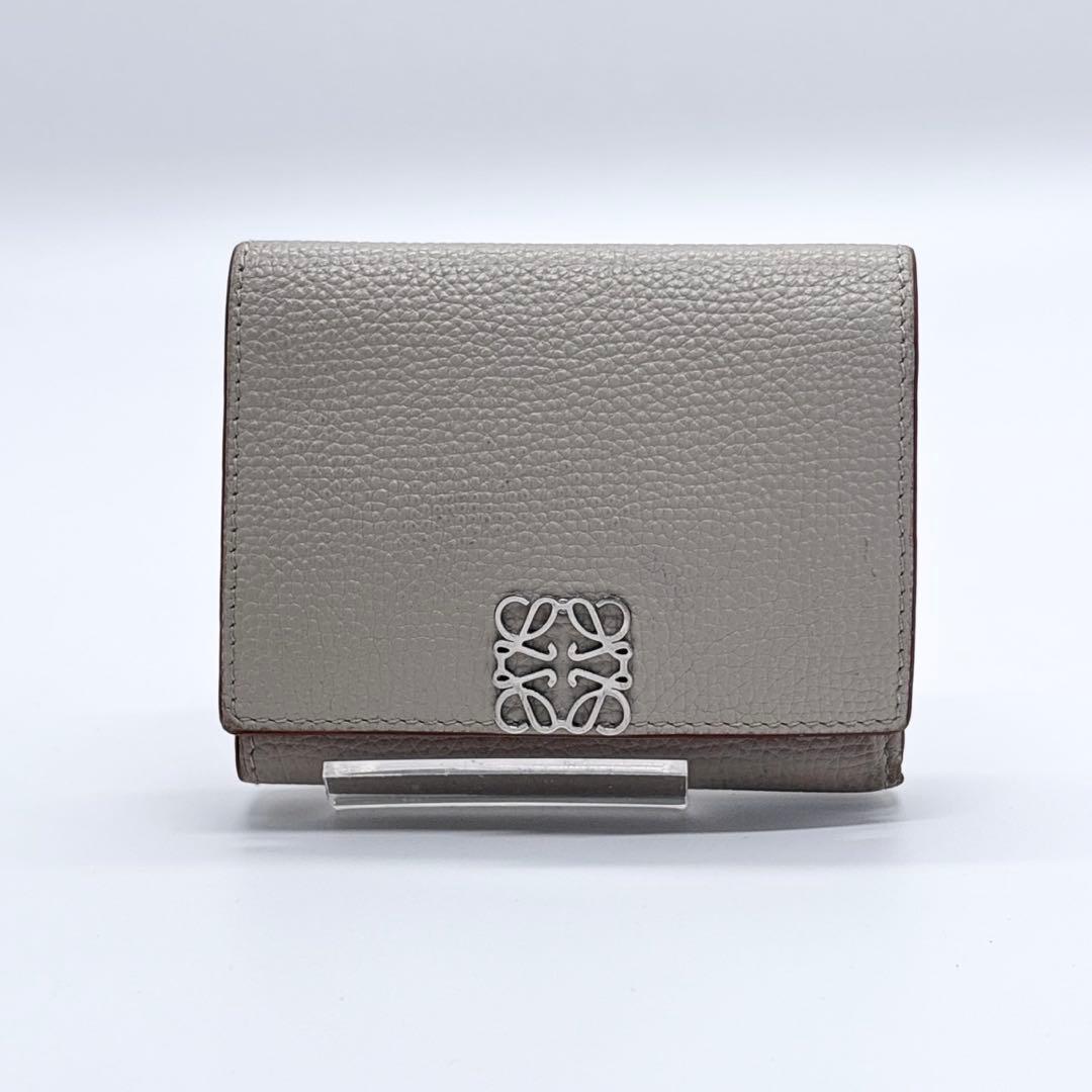付属品付き✨ ロエベ　三つ折り財布 トライフォールドウォレット アナグラム