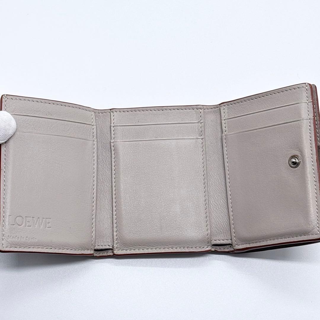 付属品付き✨ ロエベ　三つ折り財布 トライフォールドウォレット アナグラム