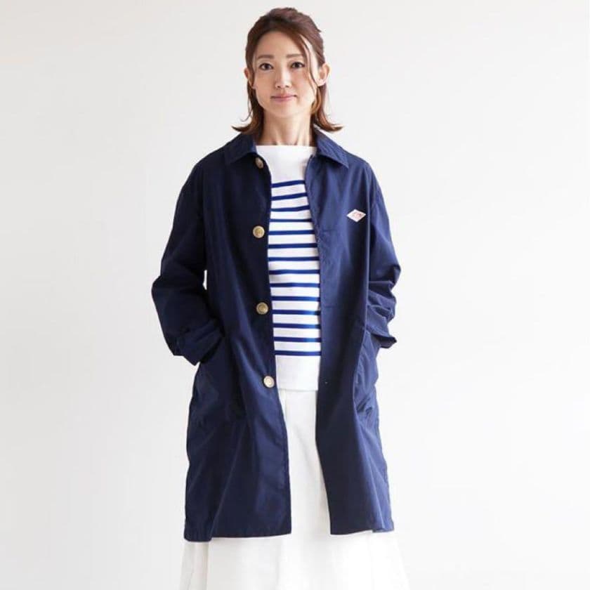 DANTONダントン⿻ナイロンタフタステンカラーコート日本製美品